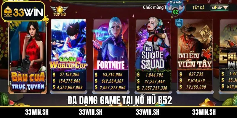Tổng hợp siêu phẩm giải trí slot quay hũ đa dạng
